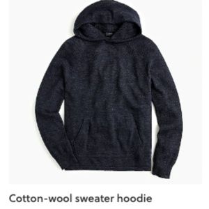 J. Crew Cotton-wool sweater hoodie (Navy)